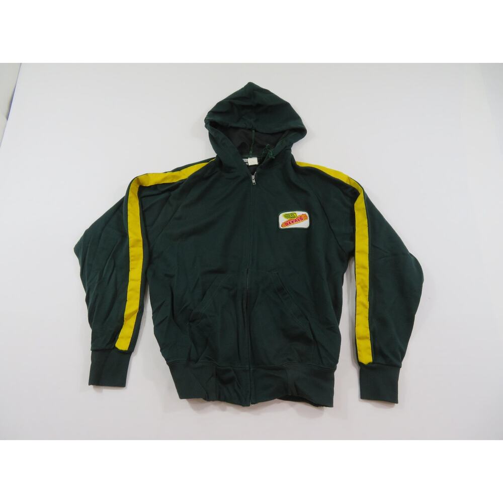 DEKALB Hoodie Sweatshirt, Farm Logo, Green Gold, Workwear Made in USA Sz L 1980s